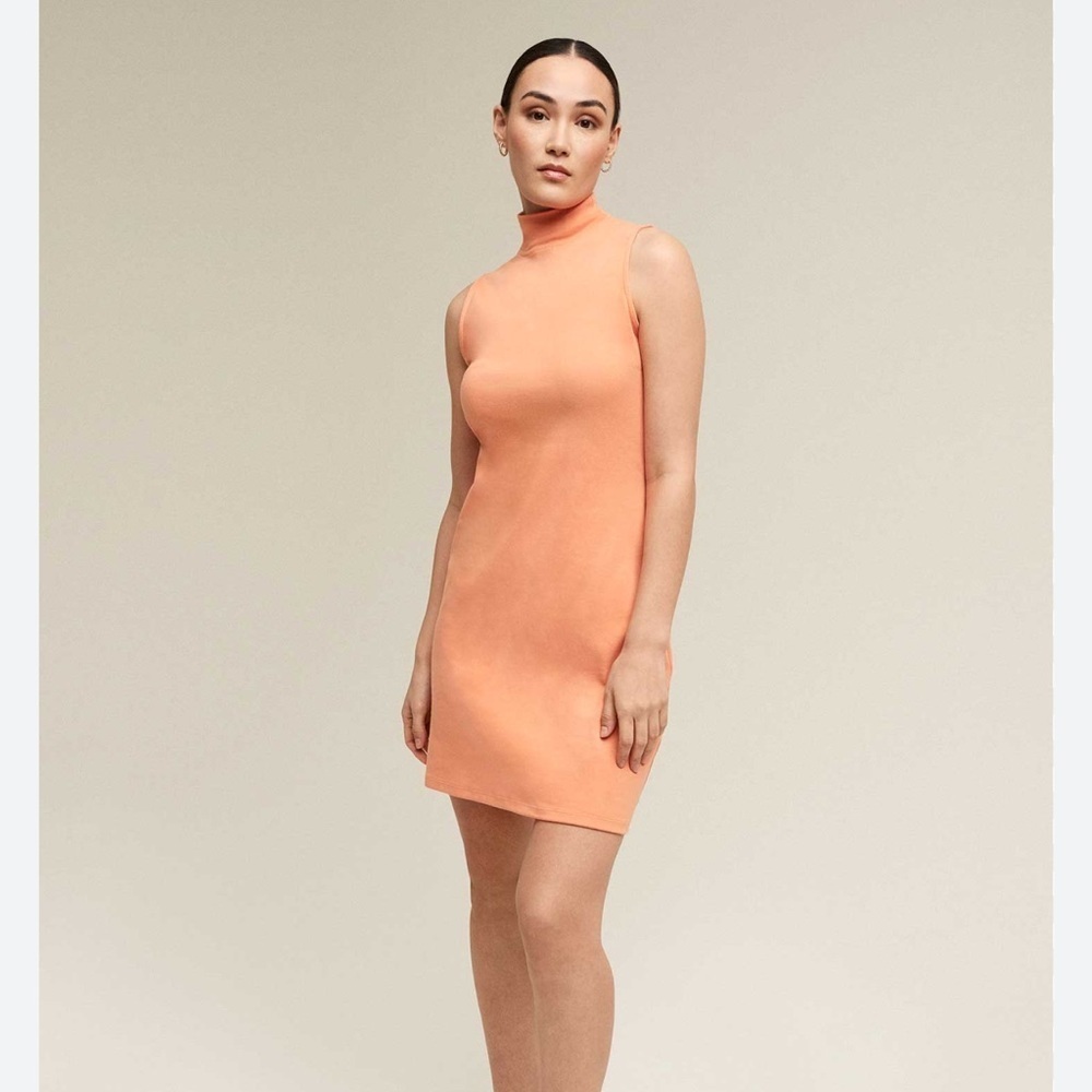 NWT Isaac Mizrahi Coral Mock Turtleneck Dress, Size‎ Medium